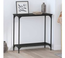 Konsoles Galds Melns Ozols 75 X 30.5 X 75 Cm Inženierijas Koks Vidaxl 8721288900050