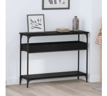 Konsoles Galds Melns Ozols 100 X 29 X 75 Cm Inženierijas Koks Vidaxl 8721288900081