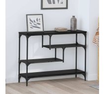 Konsoles Galds Melns Ozols 100 X 30 X 75 Cm Inženierijas Koks Vidaxl 8721288900265