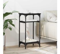 Sānu Galds Melns Ozols 40 X 30 X 75 Cm Inženierijas Koks Vidaxl 8721288908896