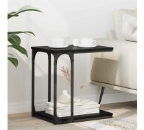 Sānu Galds Melns Ozols 50 X 35 X 52 Cm Inženierijas Koks Vidaxl 8721288908957