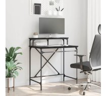 Galds Melns Ozolkoks 80 X 50 X 90 Cm Inženierijas Koks Vidaxl 8721288909756