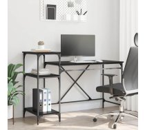 Galds Melns Ozolkoks 135 X 50 X 90 Cm Inženierijas Koks Vidaxl 8721288909787