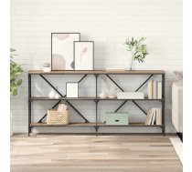 Konsoles Galds Ar Plauktu Artisānā Ozols 160 X 30 X 75 Cm Vidaxl 8721288915221