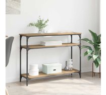 Konsoles Galds Ar Plauktu Artisānā Ozols 100 X 29 X 75 Cm Vidaxl 8721288917676