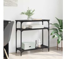 Konsoles Galds Melns Ozolkoks 75 X 29 X 75 Cm Inženierijas Koks Vidaxl 8721288917713