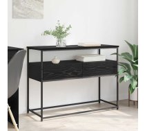 Konsoles Galds Ar Atvilktni Melns Ozolkoks 100 X 40 X 75 Cm Vidaxl 8721288917935