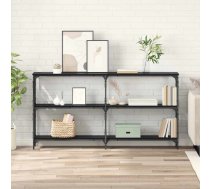 Konsoles Galds Melns Ozols 156 X 28 X 80,5 Cm Inženierijas Koks Vidaxl 8721288922670