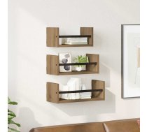 Sienas Plauktu Komplekts 3 Pcs Artisānā Ozols 40X16X14Cm Vidaxl 8721288922694