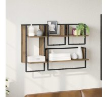 Sienas Plauktu Komplekts 4 Pcs Artisānā Ozols 65 X 25 X 30 Cm Vidaxl 8721288923226