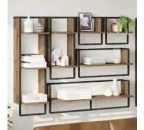 Sienas Plauktu Komplekts 6 Pcs Artisānā Ozols 100 X 25 X 30 Cm Vidaxl 8721288923257