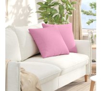 Dīvāna Spilveni 2 Pcs Rozā 50 X 50 Cm Audums Vidaxl 8721288945938