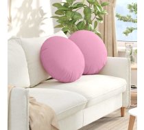 Sēdvietas Spilventiņi 2 Pcs Rozā Ø50 X 19 Cm Audums Vidaxl 8721288947222