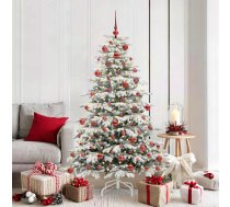 Mākslīgā Saliekamā Ziemassvētku Egle Balts 180 Cm Pe Un Pvc Vidaxl 8721288986009