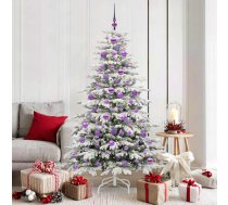 Mākslīgā Saliekamā Ziemassvētku Egle Balts 180 Cm Pe Un Pvc Vidaxl 8721288986061