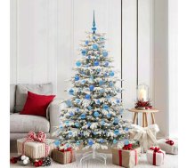 Mākslīgā Saliekamā Ziemassvētku Egle Balts 180 Cm Pe Un Pvc Vidaxl 8721288986078