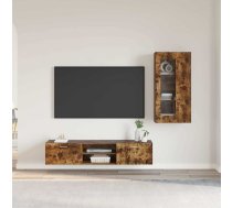 Tv Skapīšu Komplekts Ar Plauktu Dūmaka Ozols Inženierijas Koks Vidaxl 8721359476446