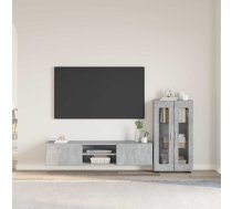 Tv Skapīšu Komplekts Ar Plauktu Betona Pelēks Inženierijas Koks Vidaxl 8721359476521