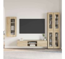 Tv Skapīšu Komplekts Ar Plauktu Sonoma Ozols Inženierijas Koks Vidaxl 8721359476613