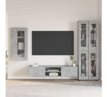 Tv Skapīšu Komplekts Ar Plauktu Betona Pelēks Inženierijas Koks Vidaxl 8721359476620
