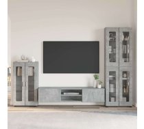 Tv Skapīšu Komplekts Ar Plauktu Betona Pelēks Inženierijas Koks Vidaxl 8721359476729