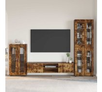 Tv Skapīšu Komplekts Ar Plauktu Dūmaka Ozols Inženierijas Koks Vidaxl 8721359476743