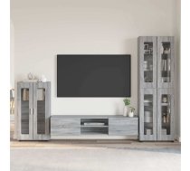 Tv Skapīšu Komplekts Ar Plauktu Pelēks Sonoma Inženierijas Koks Vidaxl 8721359476750