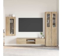 Tv Skapīšu Komplekts Ar Plauktu Sonoma Ozols Inženierijas Koks Vidaxl 8721359476811