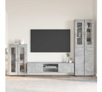 Tv Skapīšu Komplekts Ar Plauktu Betona Pelēks Inženierijas Koks Vidaxl 8721359476927