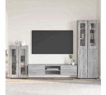 Tv Skapīšu Komplekts Ar Plauktu Pelēks Sonoma Inženierijas Koks Vidaxl 8721359476958