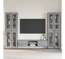 Tv Skapīšu Komplekts Ar Plauktu Pelēks Sonoma Inženierijas Koks Vidaxl 8721359477054