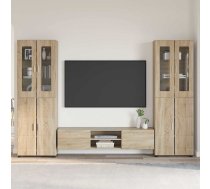 Tv Skapīšu Komplekts Ar Plauktu Sonoma Ozols Inženierijas Koks Vidaxl 8721359477115