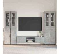 Tv Skapīšu Komplekts Ar Plauktu Betona Pelēks Inženierijas Koks Vidaxl 8721359477122