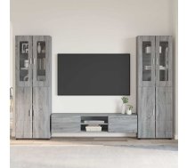 Tv Skapīšu Komplekts Ar Plauktu Pelēks Sonoma Inženierijas Koks Vidaxl 8721359477153