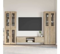 Tv Skapīšu Komplekts Ar Plauktu Sonoma Ozols Inženierijas Koks Vidaxl 8721359477214