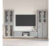 Tv Skapīšu Komplekts Ar Plauktu Betona Pelēks Inženierijas Koks Vidaxl 8721359477221