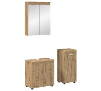 Vannas Istabas Mēbeļu Komplekts Ar Plauktu Tulum Artisānā Ozols Vidaxl 8721359477481