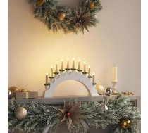 Ziemassvētku Sveču Arka Ar 10 Led Svecēm Balts 47 X 5 X 29 Cm Vidaxl 8721359482201