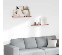 Sienas Plaukts 2 Pcs Sarkana 80 X 9 X 3 Cm Inženierijas Koks Vidaxl 8721359483154