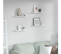 Sienas Plaukts Ar Plauktu 4 Pcs Balts Marmors 40 X 9 X 3 Cm Vidaxl 8721359483383