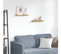 Sienas Plaukts 2 Pcs Bēša 40 X 9 X 3 Cm Inženierijas Koks Vidaxl 8721359483437