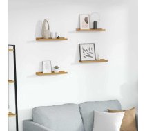 Sienas Plaukts 4 Pcs Bēša 40 X 9 X 3 Cm Inženierijas Koks Vidaxl 8721359483482