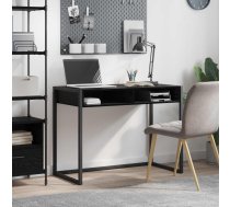 Galds Melns Ozolkoks 100 X 50 X 75 Cm Inženierijas Koks Vidaxl 8721359496062