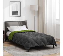 Ziemas Gultas Sega Zaļš Un Antracīts 200 X 135 Cm Mikrošķiedra Vidaxl 8721364405547