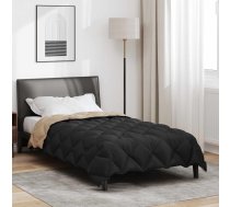 Ziemas Gultas Sega Melns Un Taupe 200 X 135 Cm Mikrošķiedra Vidaxl 8721364406025