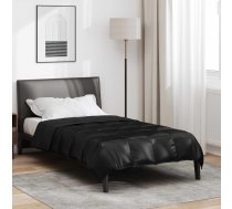Pilnas Gada Sega Melna 200 X 135 Cm Satīns Un Mikrošķiedra Vidaxl 8721364406865