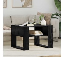 Kafijas Galdiņš Ar Uzglabāšanu Melns Ozolkoks 66 X 53 X 45 Cm Vidaxl 8721364488793