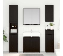 Vannas Istabas Skapju Komplekts Ar Plauktu 3 Pcs Melns Ozolkoks Vidaxl 8721364529526