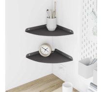 Sienas Plaukts Ar Plauktu 2 Pcs Melna 18 X 18 X 2.3 Cm Vidaxl 8721364535268