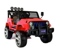 Divvietīgs bērnu elektromobilis S2388 Jeep Red 5908275995746